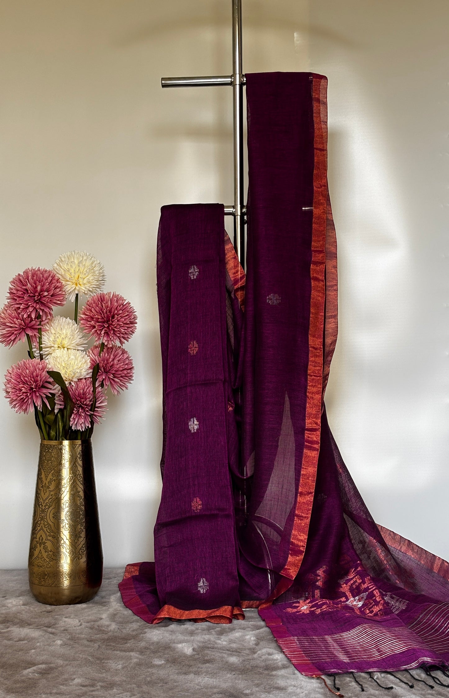 Purple Linen- Small Butta