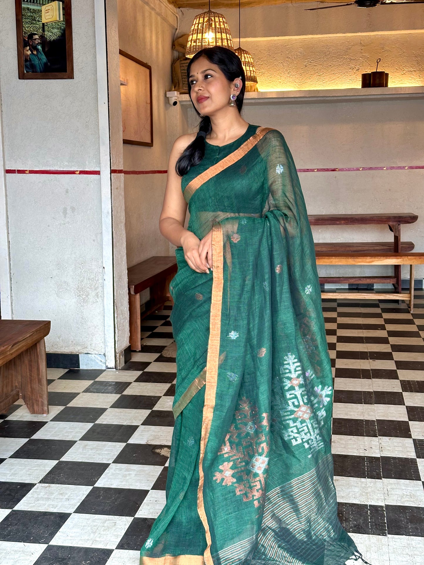 Green Linen - Small Butta