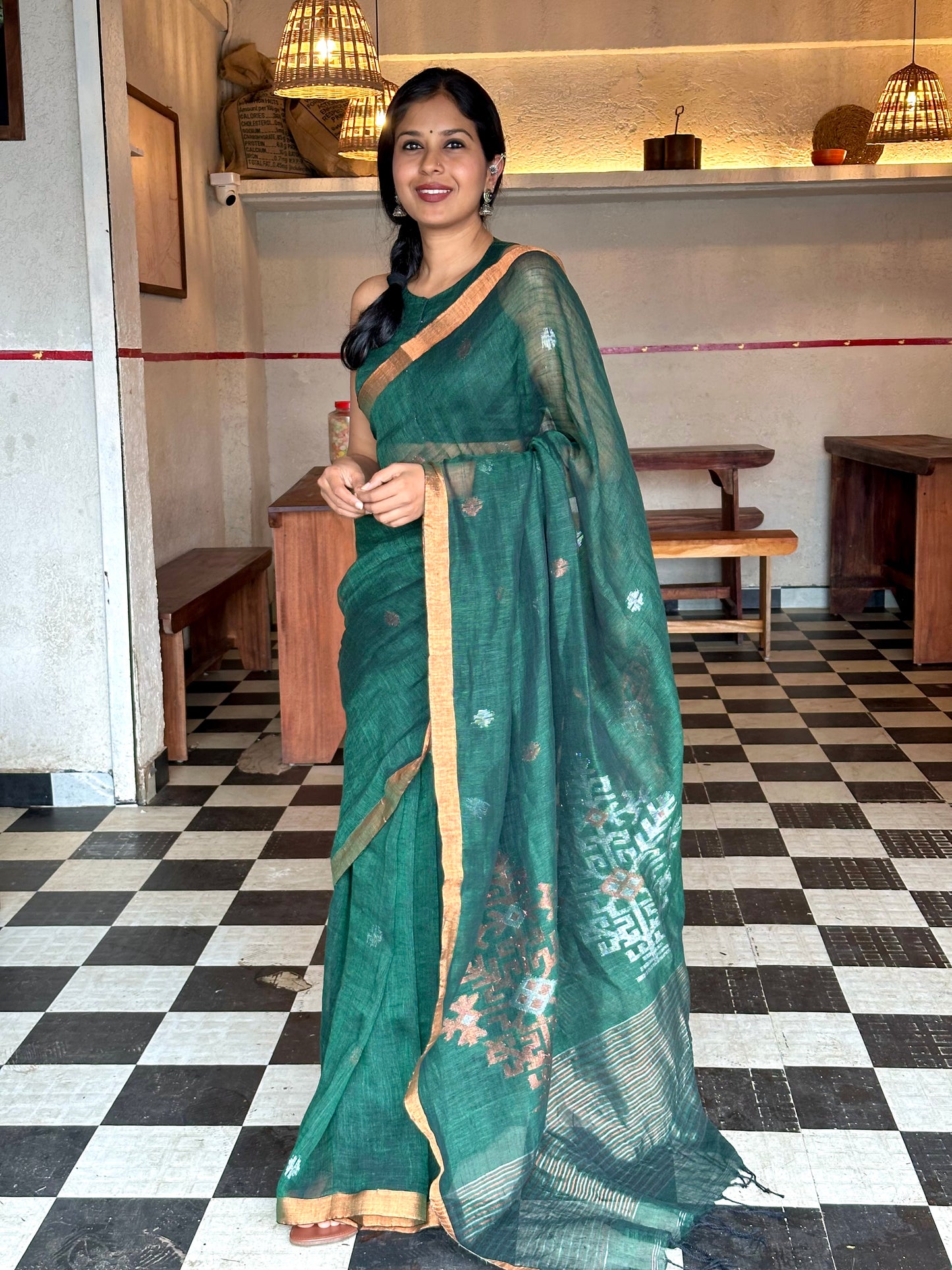 Green Linen - Small Butta