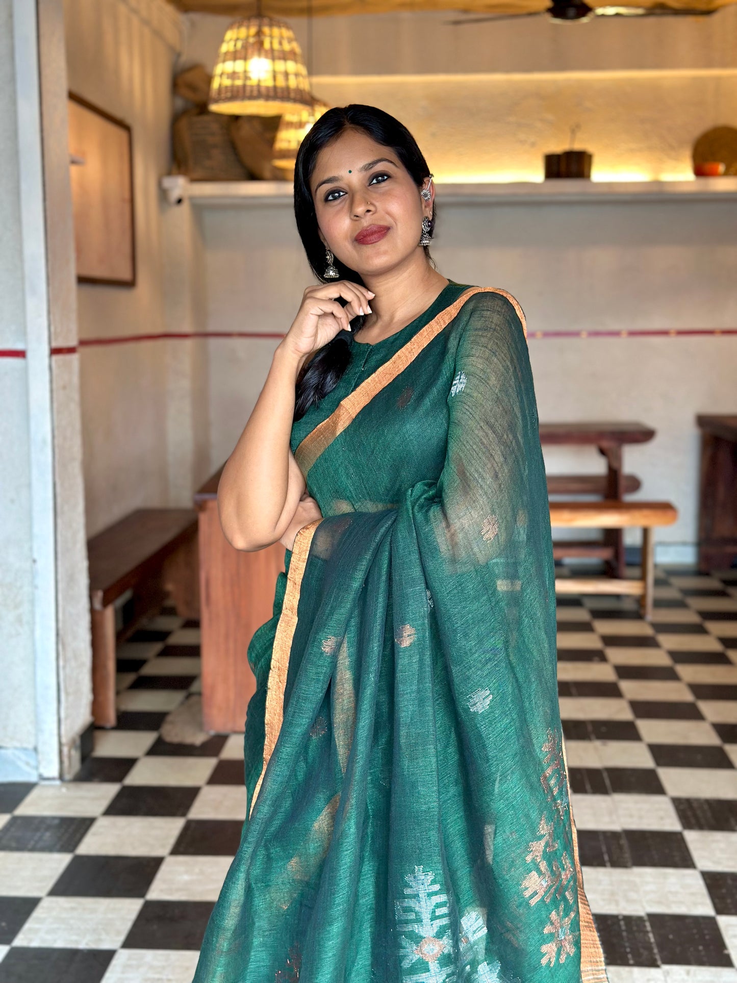 Green Linen - Small Butta