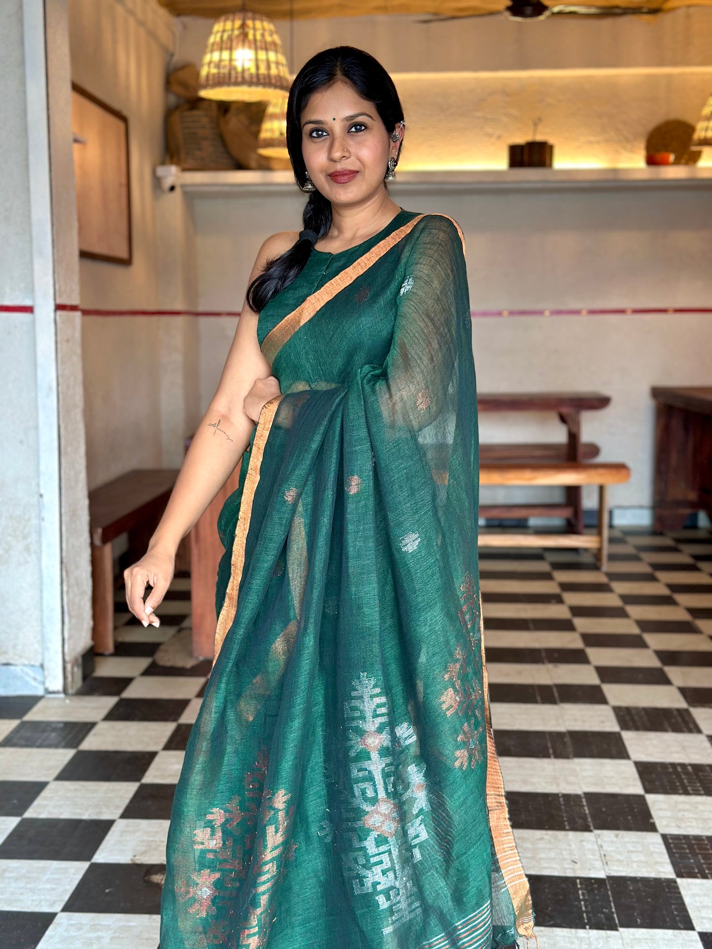 Green Linen - Small Butta