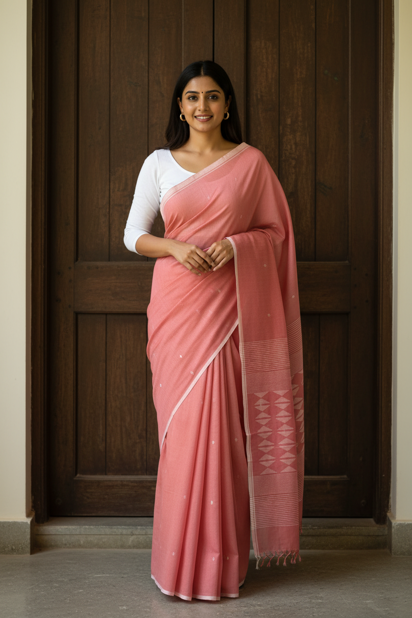 Blush Soft Cotton Saree