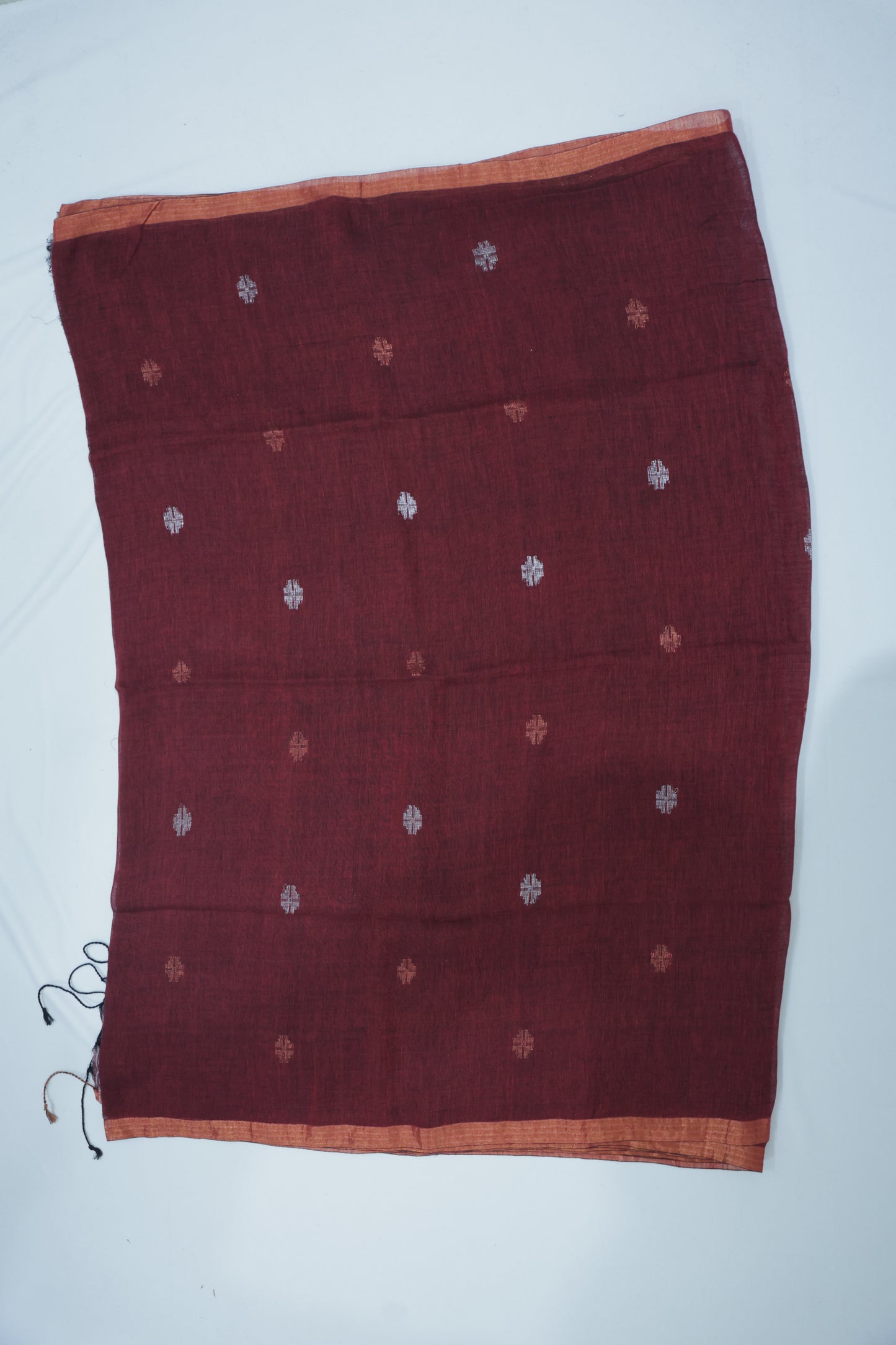 Maroon Linen- Small Butta