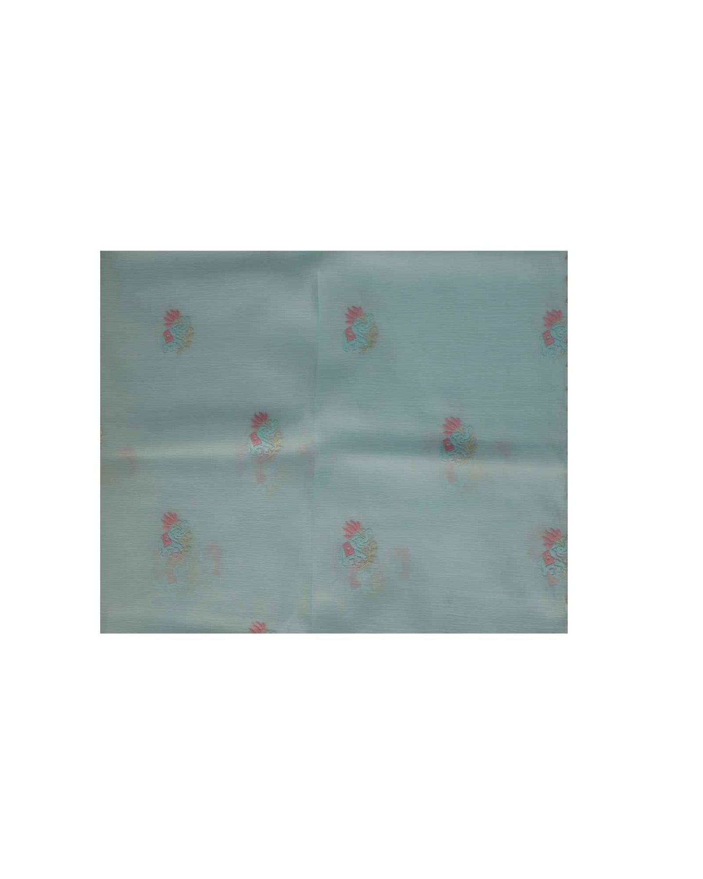 Sea Blue Crush Tissue Saree
