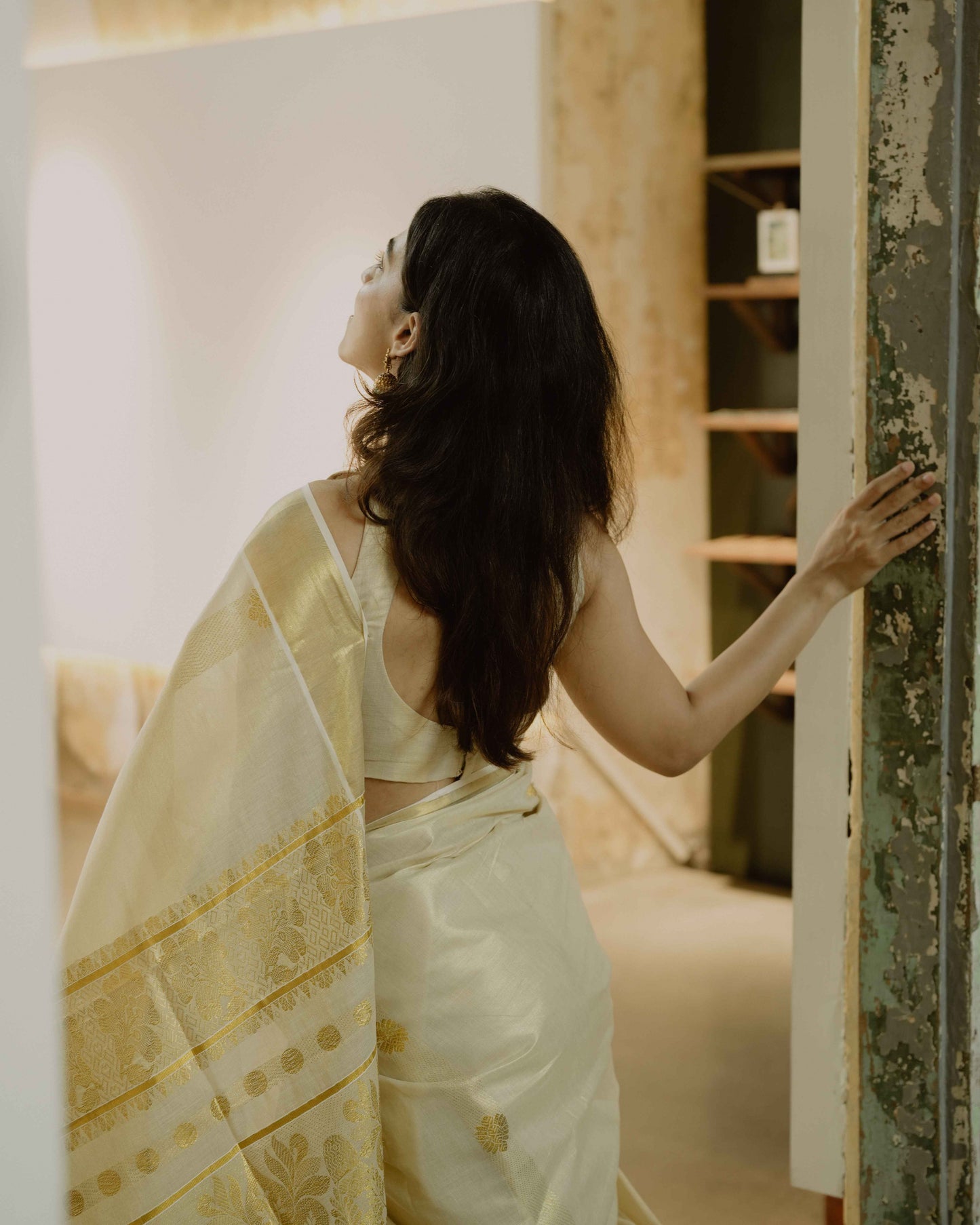 Onaprabha - Onam Kasavu Tissue Saree