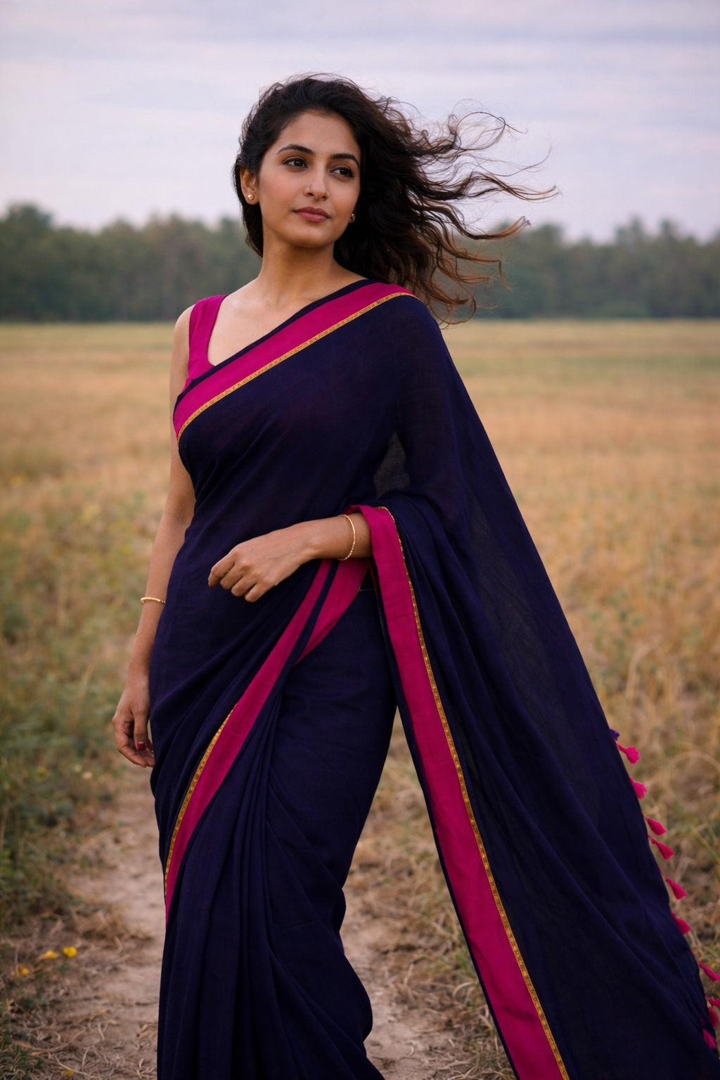 Blue and Pink Mul Cotton