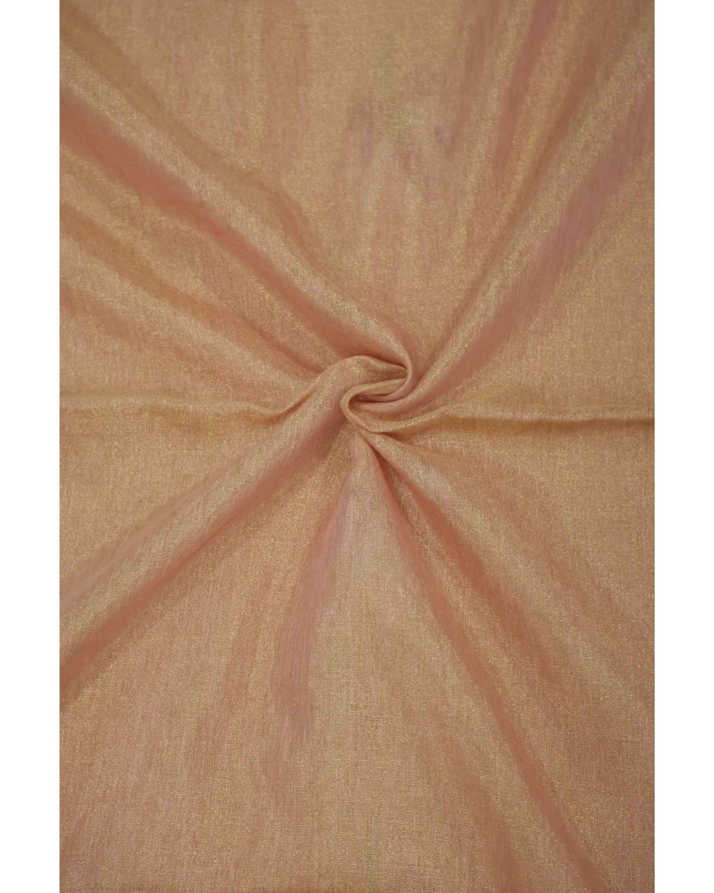 Orangish Peach Tissue Linen Saree- Lotus