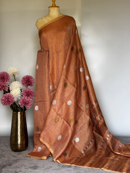 Peach Tissue Linen - Round Butta