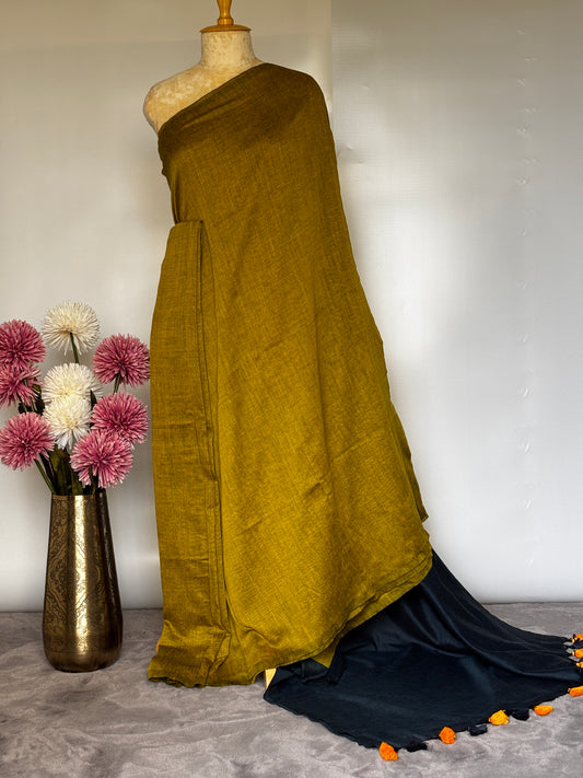 Mul Cotton Saree with contrast Pallu - Combination 2