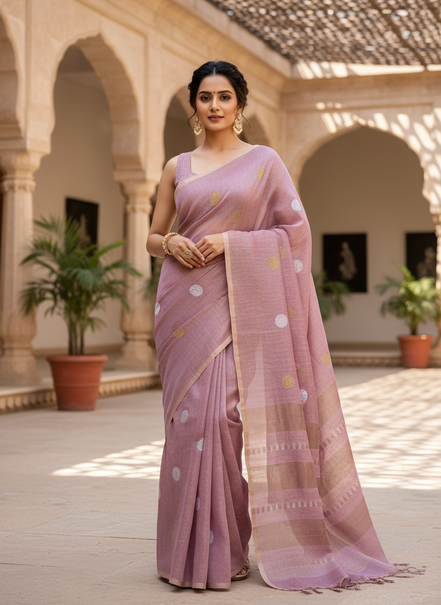 Pastel Lavender Tissue Linen - Round Butta