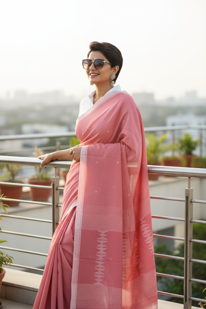 Blush Soft Cotton Saree