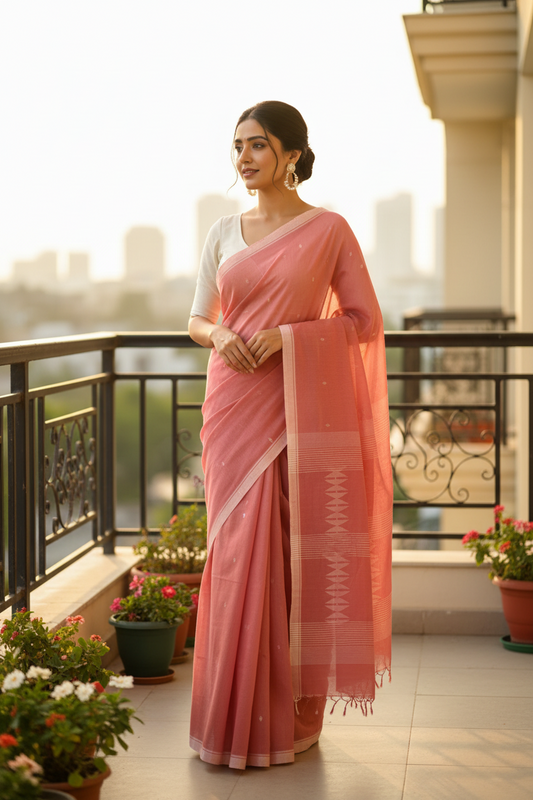 Blush Soft Cotton Saree
