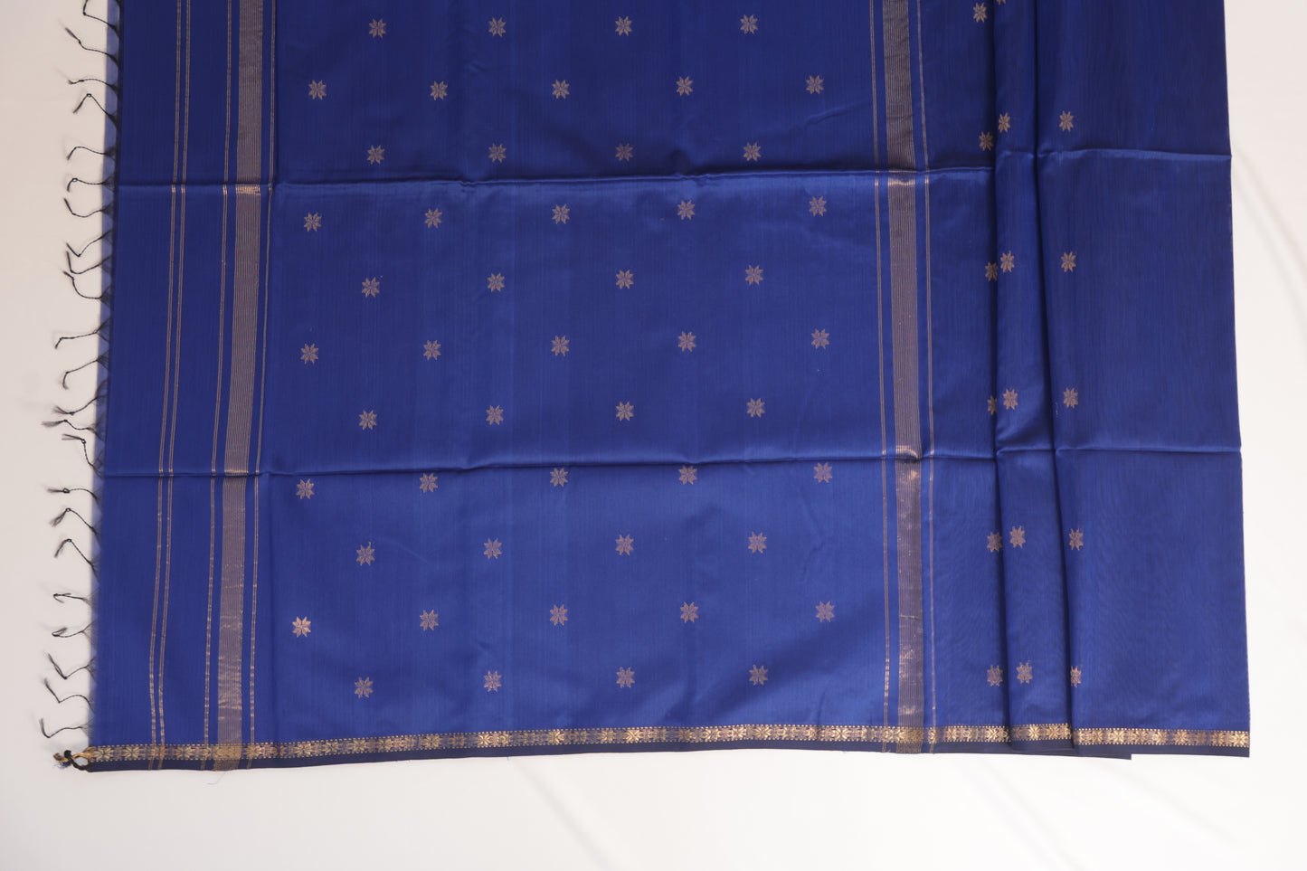 Blue Maheshwari Silk Cotton Saree