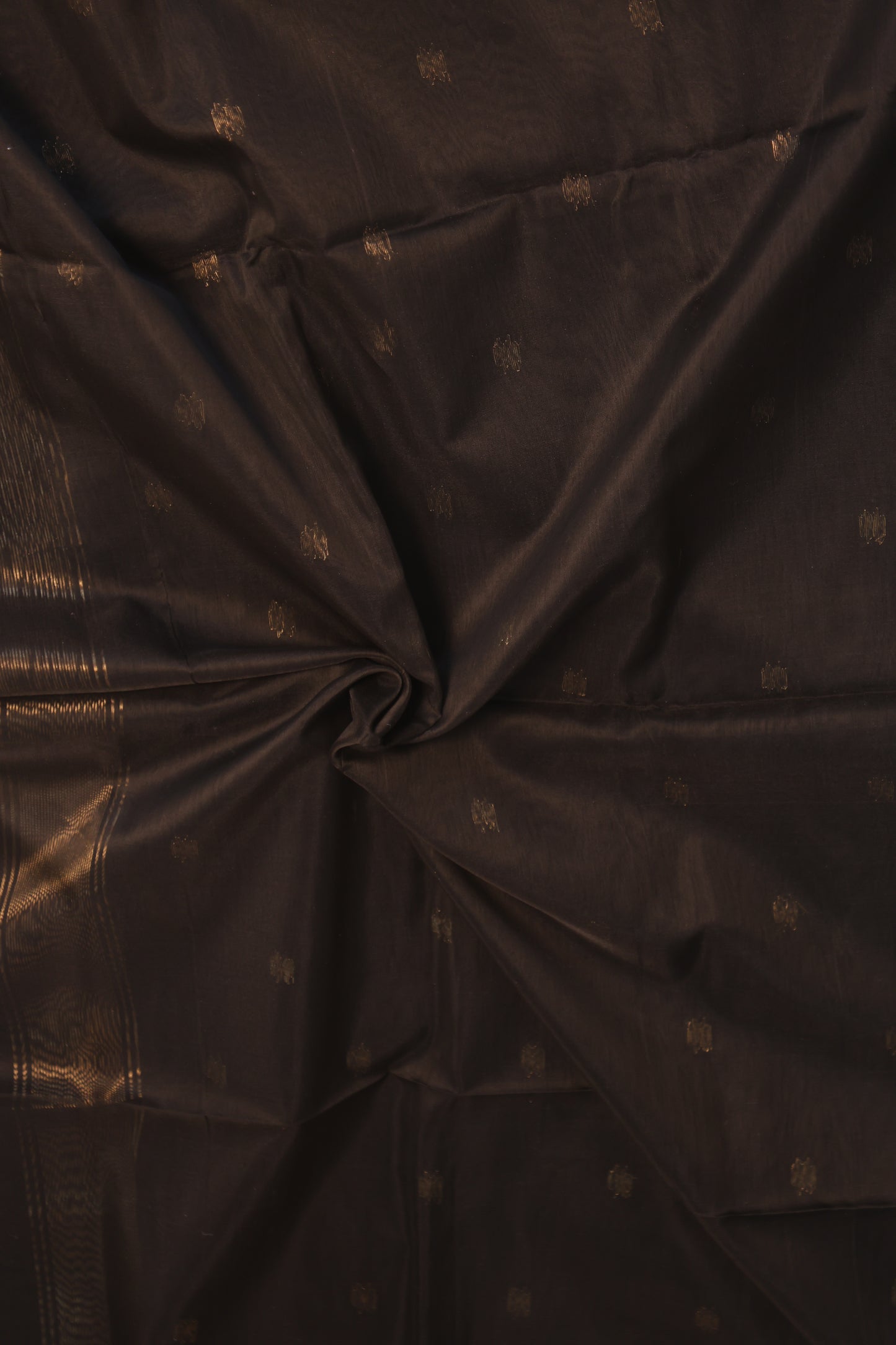 Black Maheshwari Silk Cotton Saree