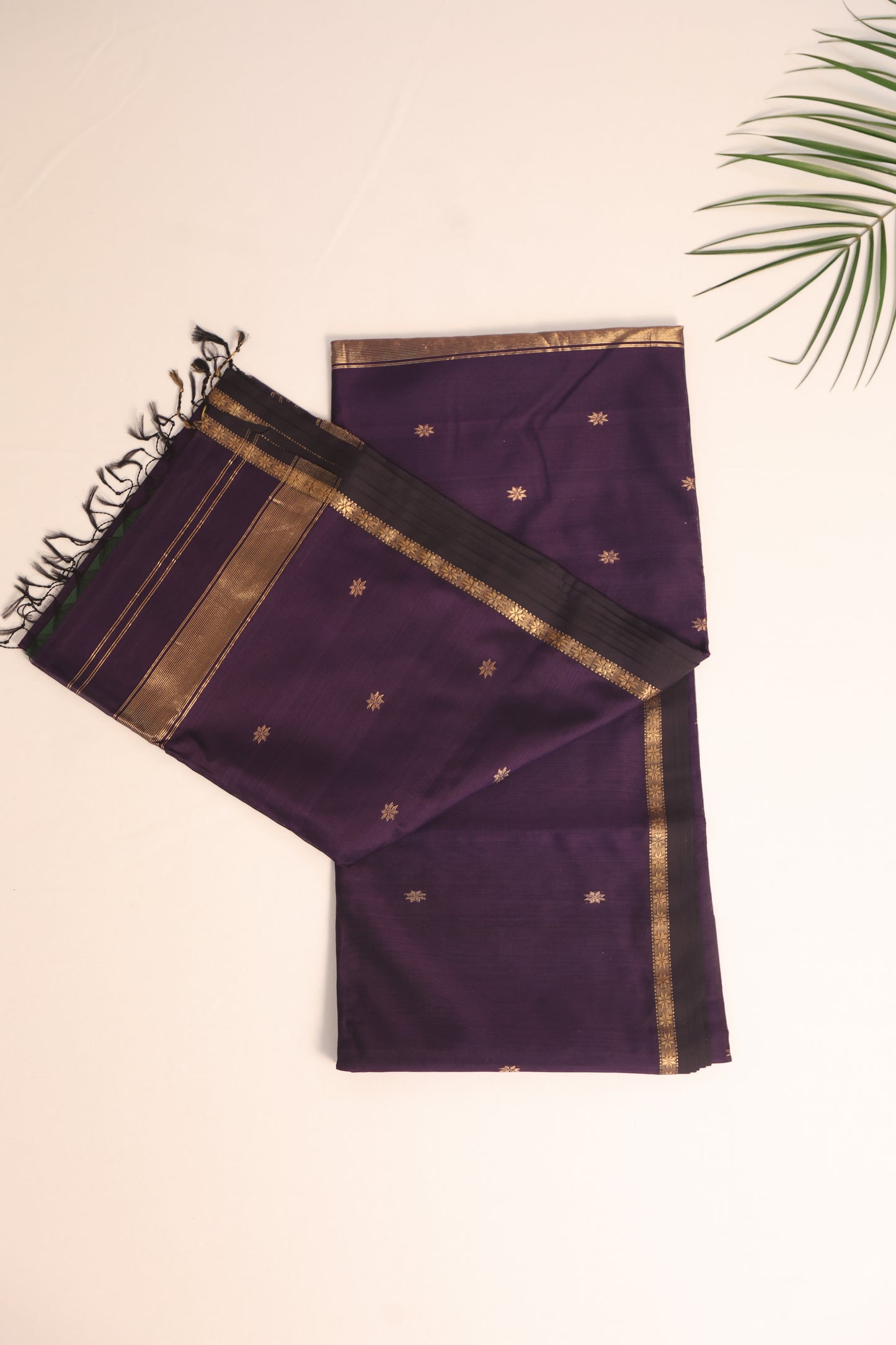 Purple Maheshwari Silk Cotton Saree