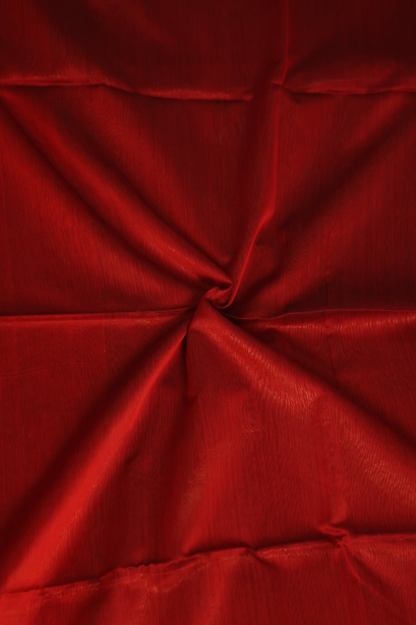 Red Maheshwari Saree with Zari stripes