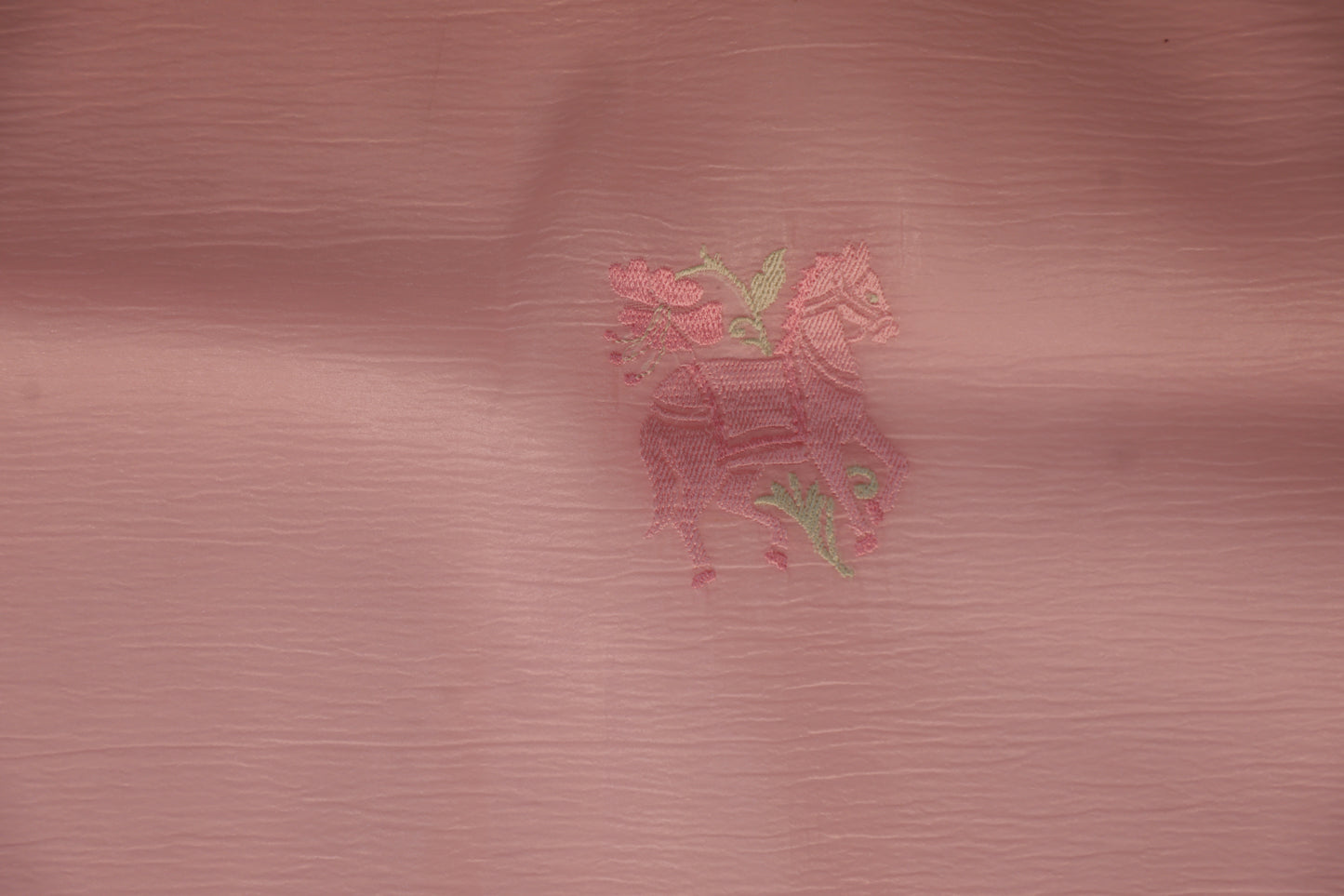 Baby Pink Crush Tissue Saree