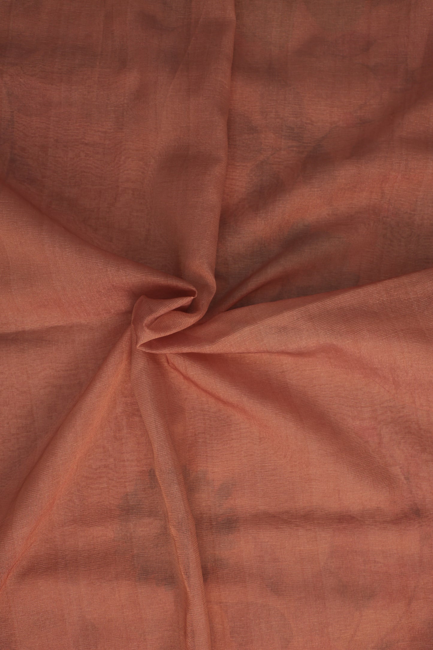 Orangish Peach Crush Tissue Saree with Digital Print