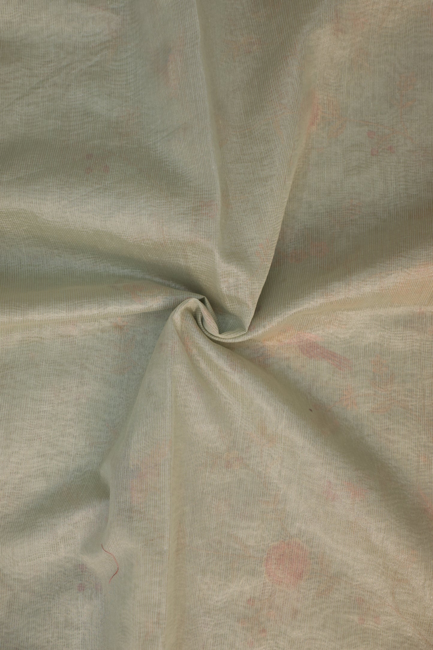 Pastel Green Crush Tissue Saree with Parsi Gara embroidery