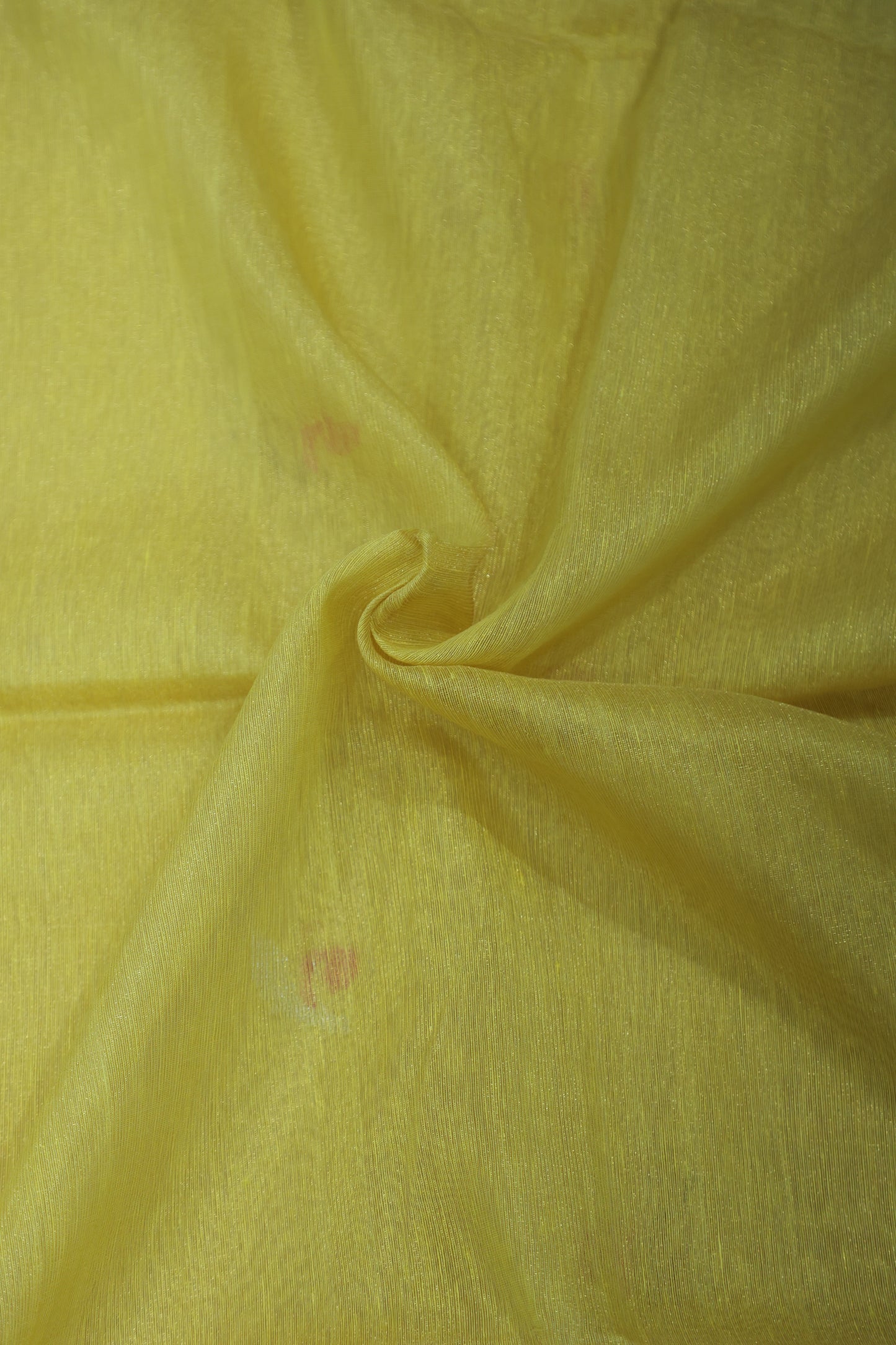 Yellow Tissue Linen Saree- Tulips