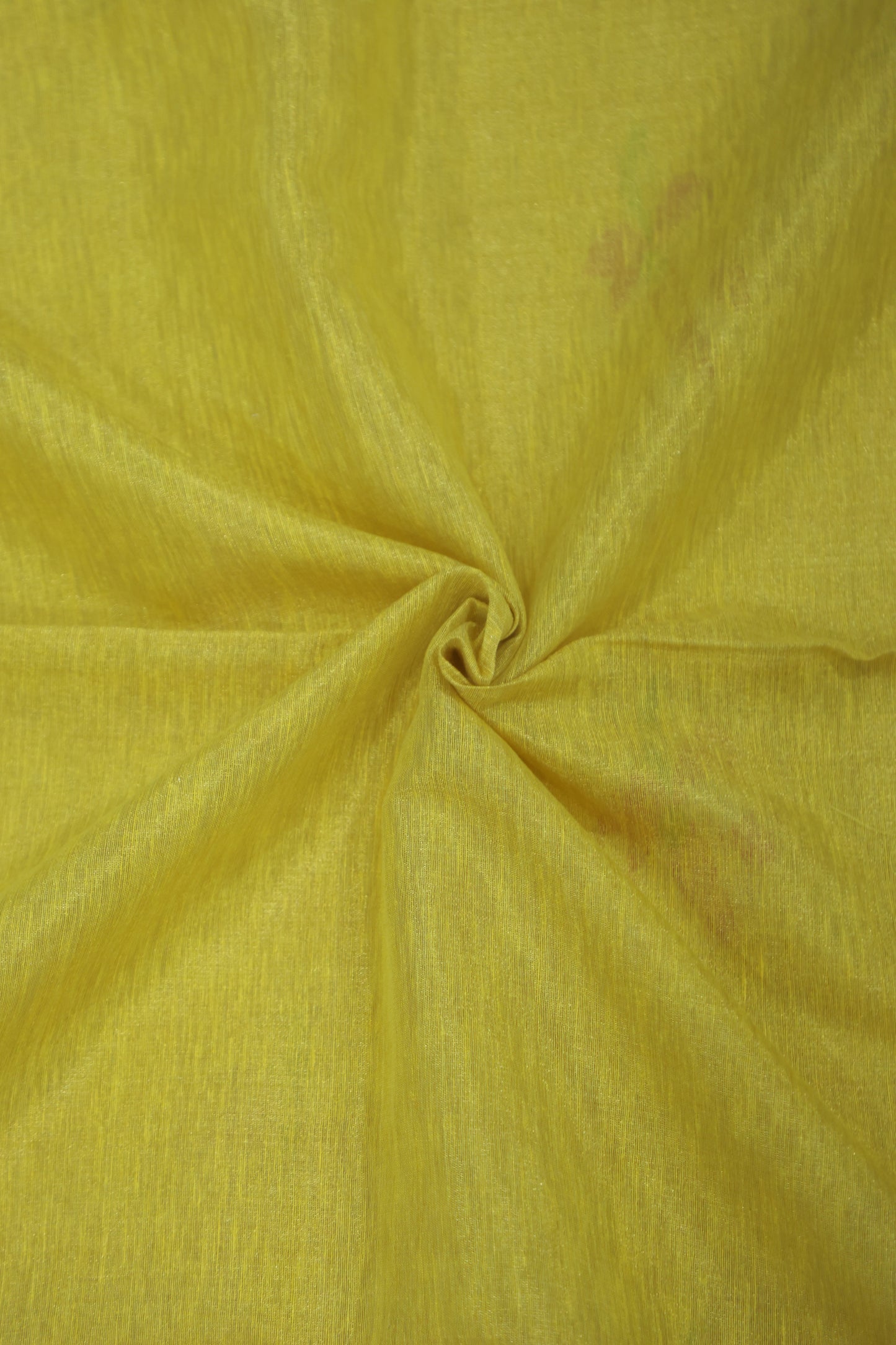 Yellow Tissue Linen Saree- Lotus