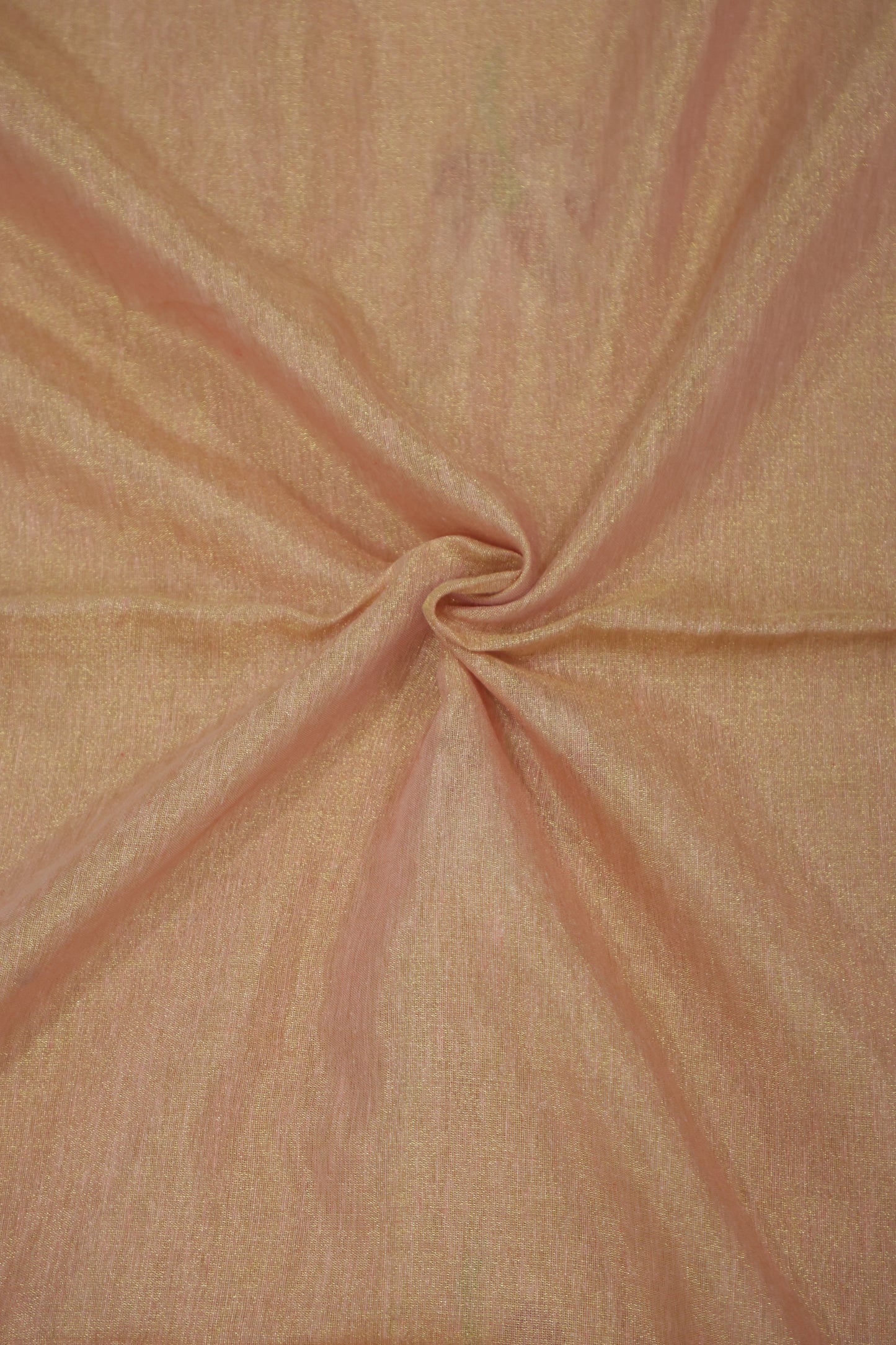 Orangish Peach Tissue Linen Saree- Lotus
