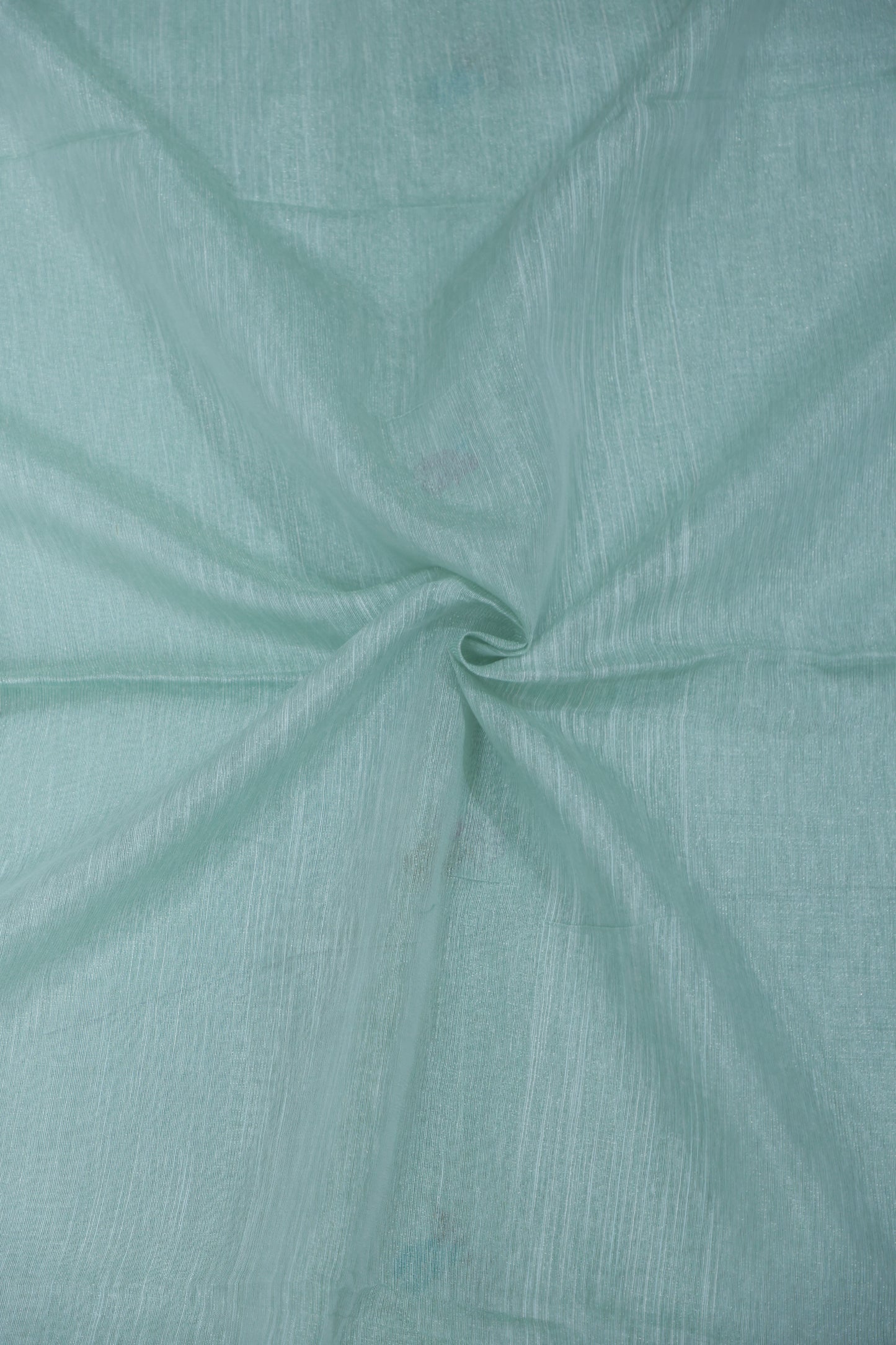 Mint Green Tissue Linen Saree- Flower butta