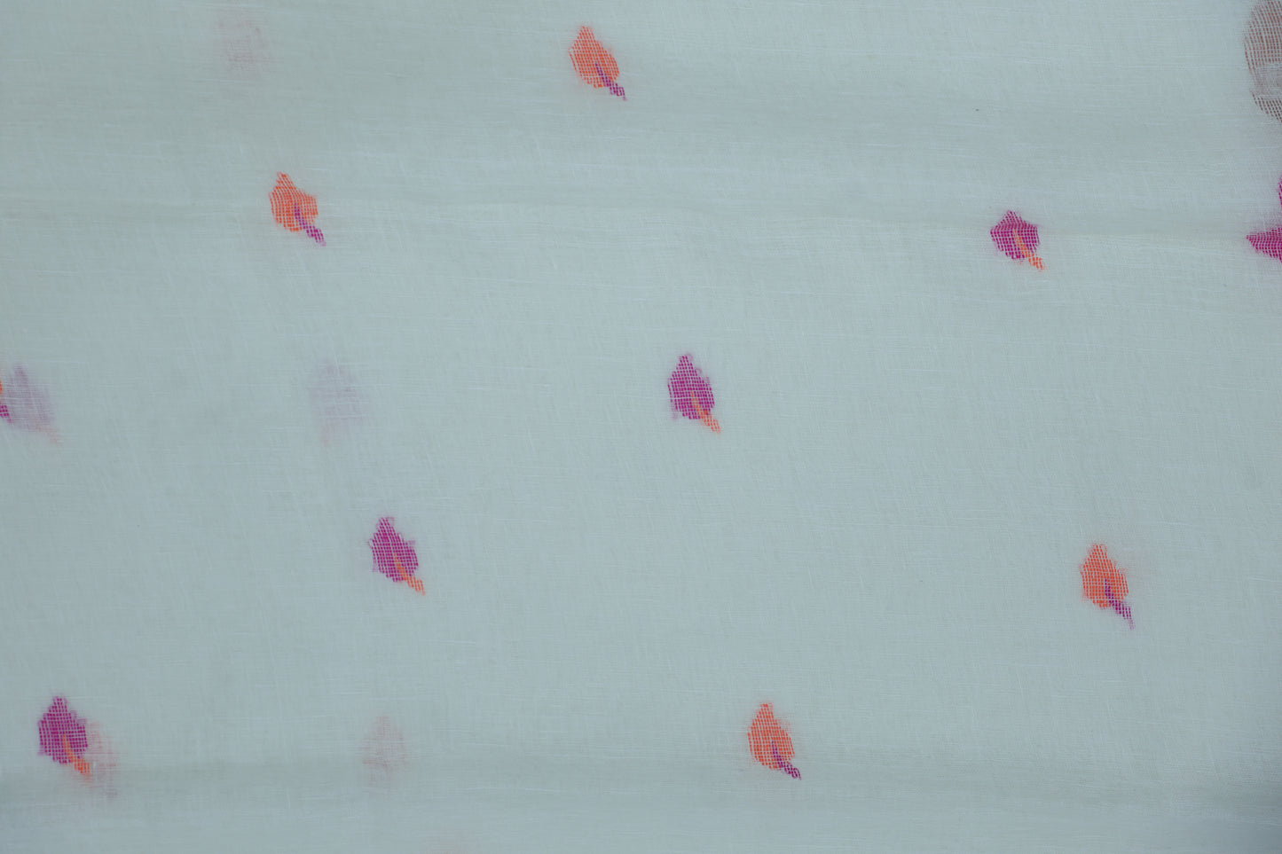 Off White Linen Jamdani Saree