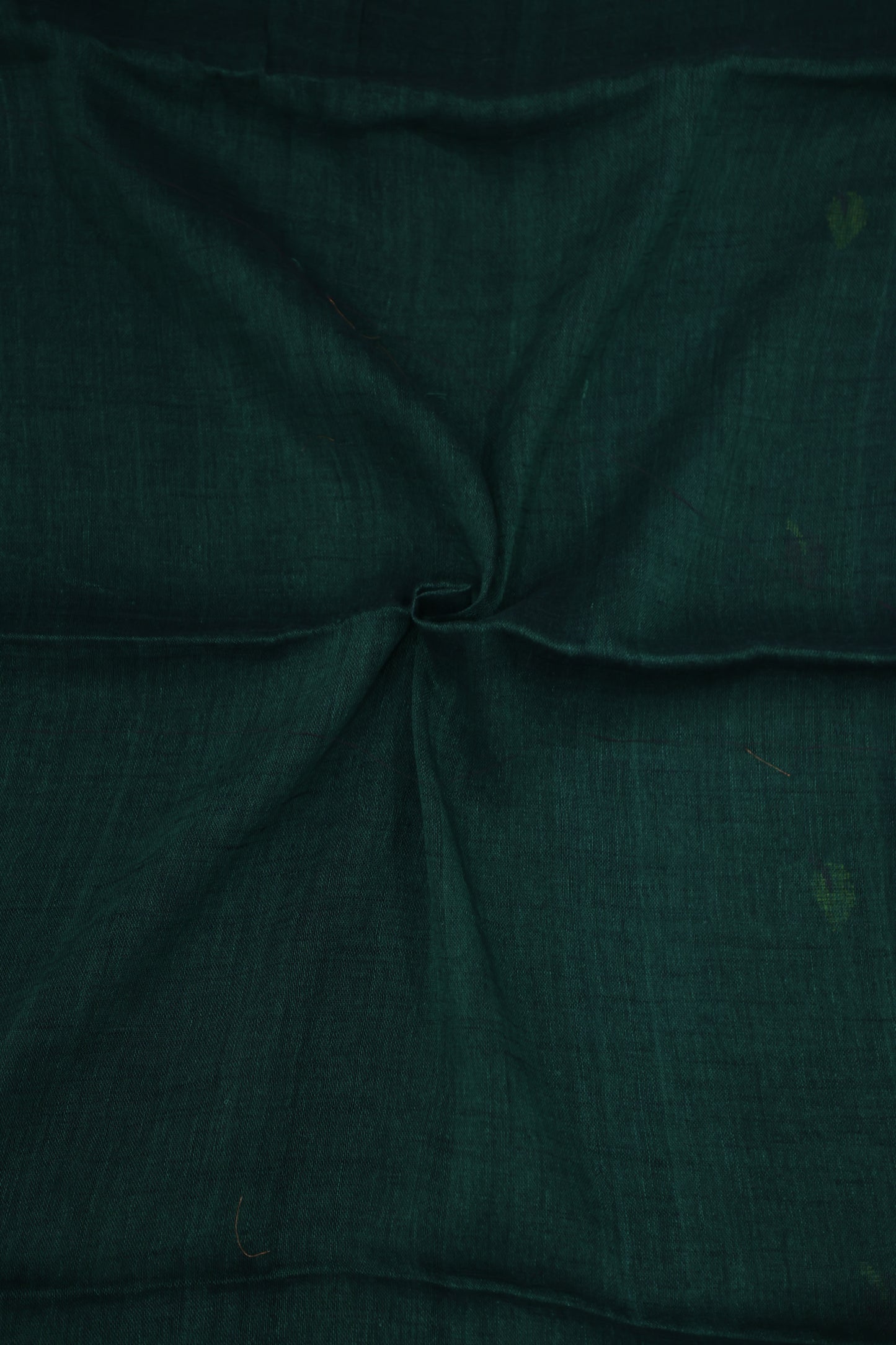 Bottle Green Linen Jamdani Saree