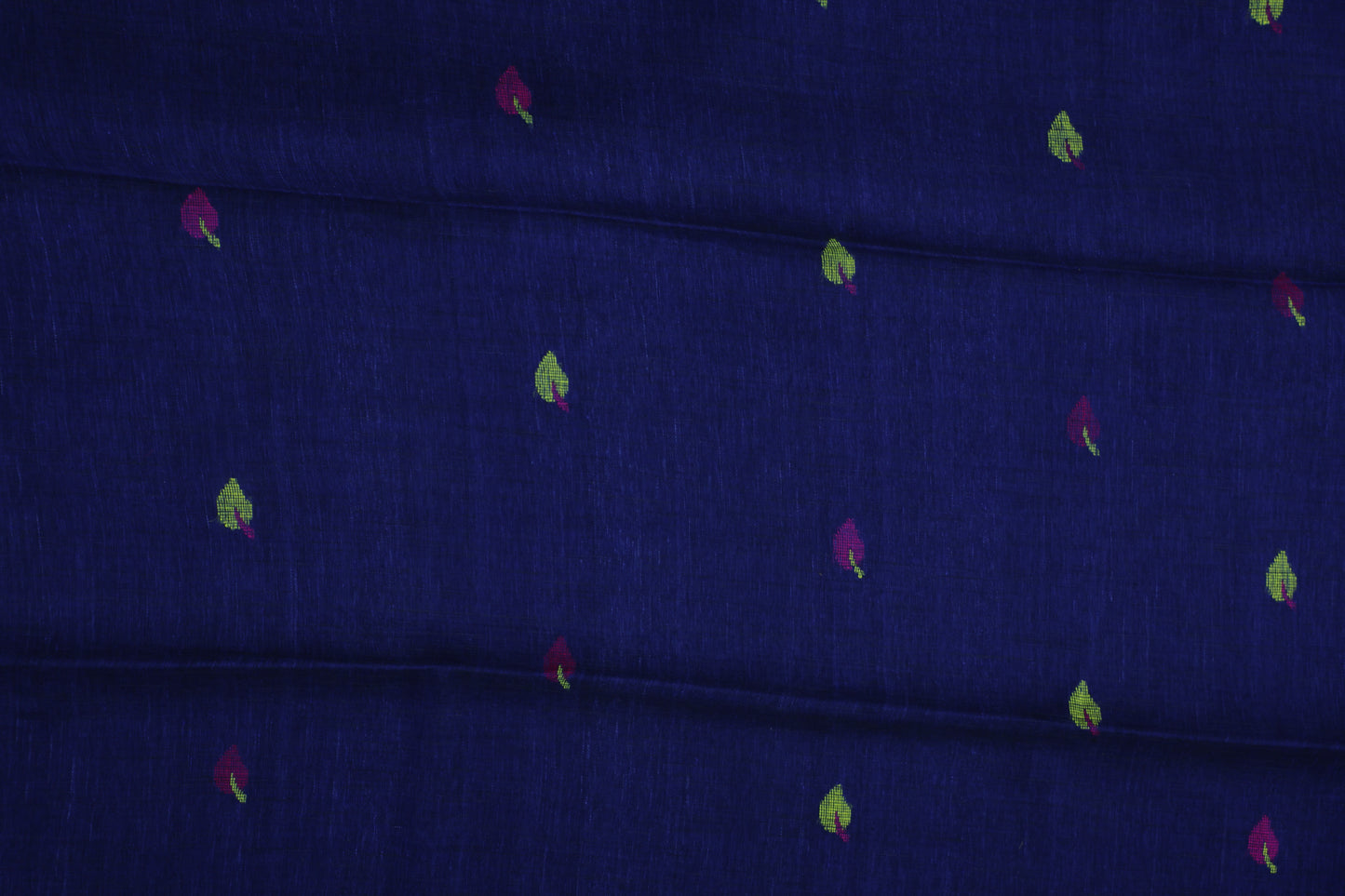 Blue Linen Jamdani Saree