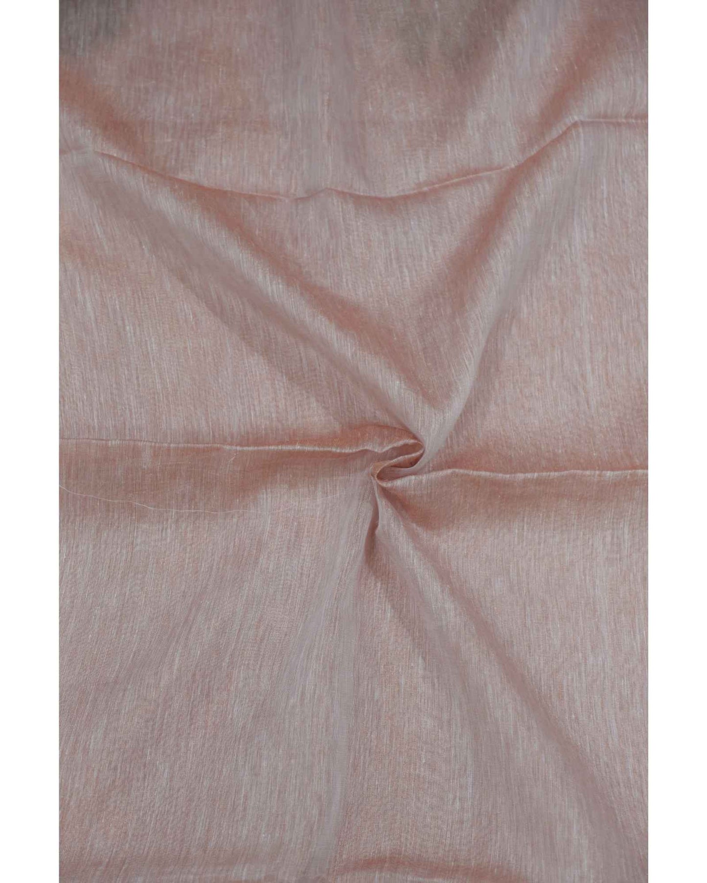 Peach Tissue Linen Saree- Banarasi