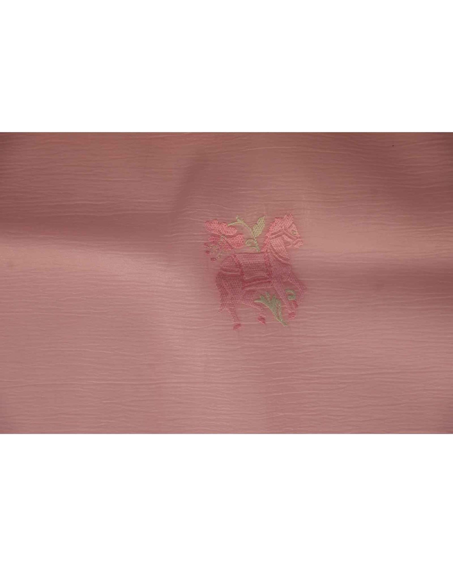 Baby Pink Crush Tissue Saree