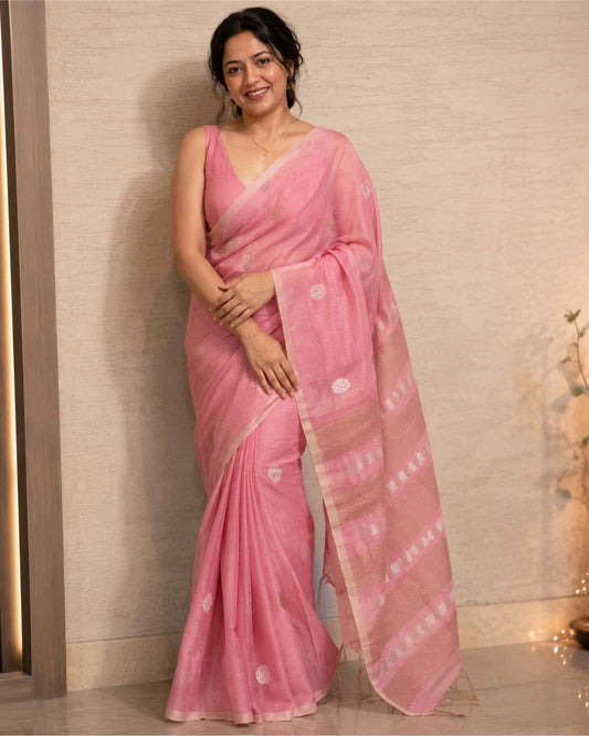 Pink Tissue Linen - Round Butta