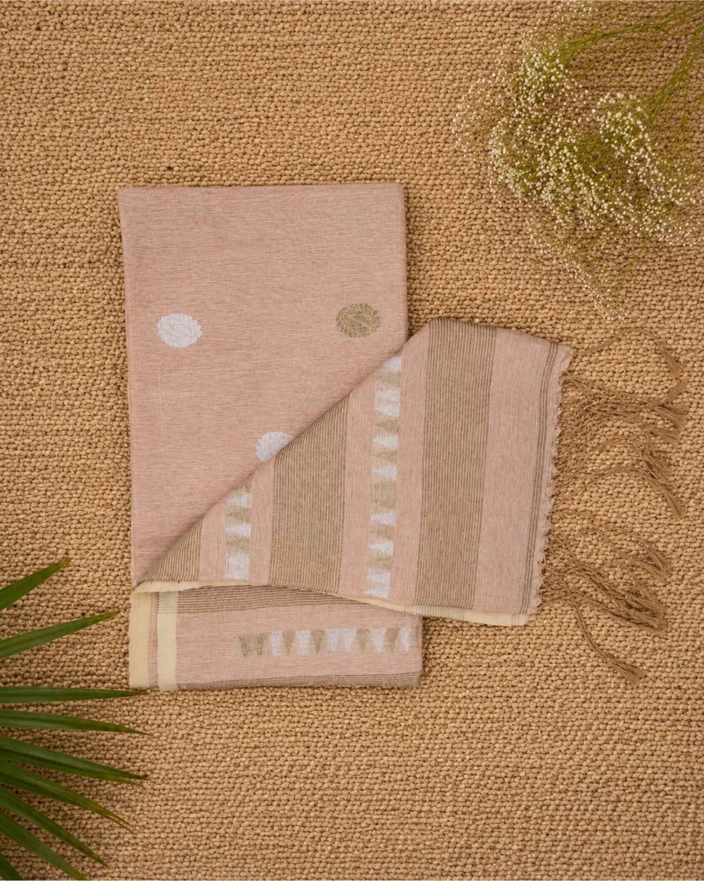 Peach Tissue Linen - Round Butta