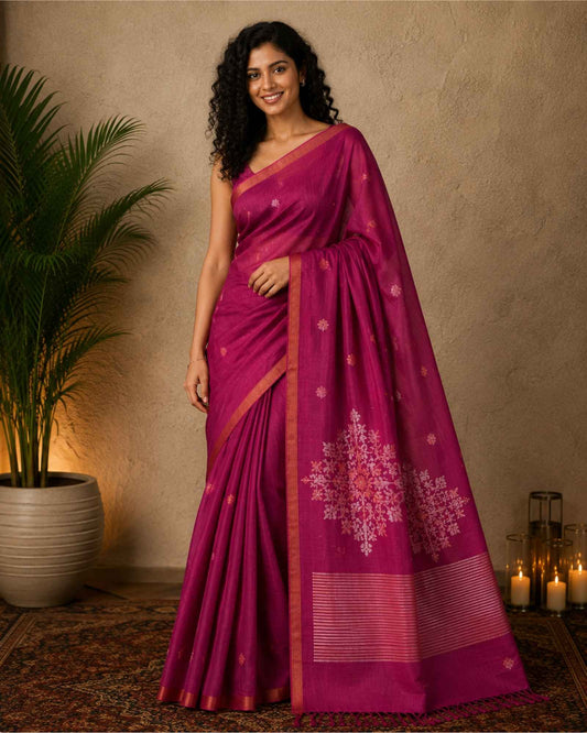 Magenta Linen- Small Butta